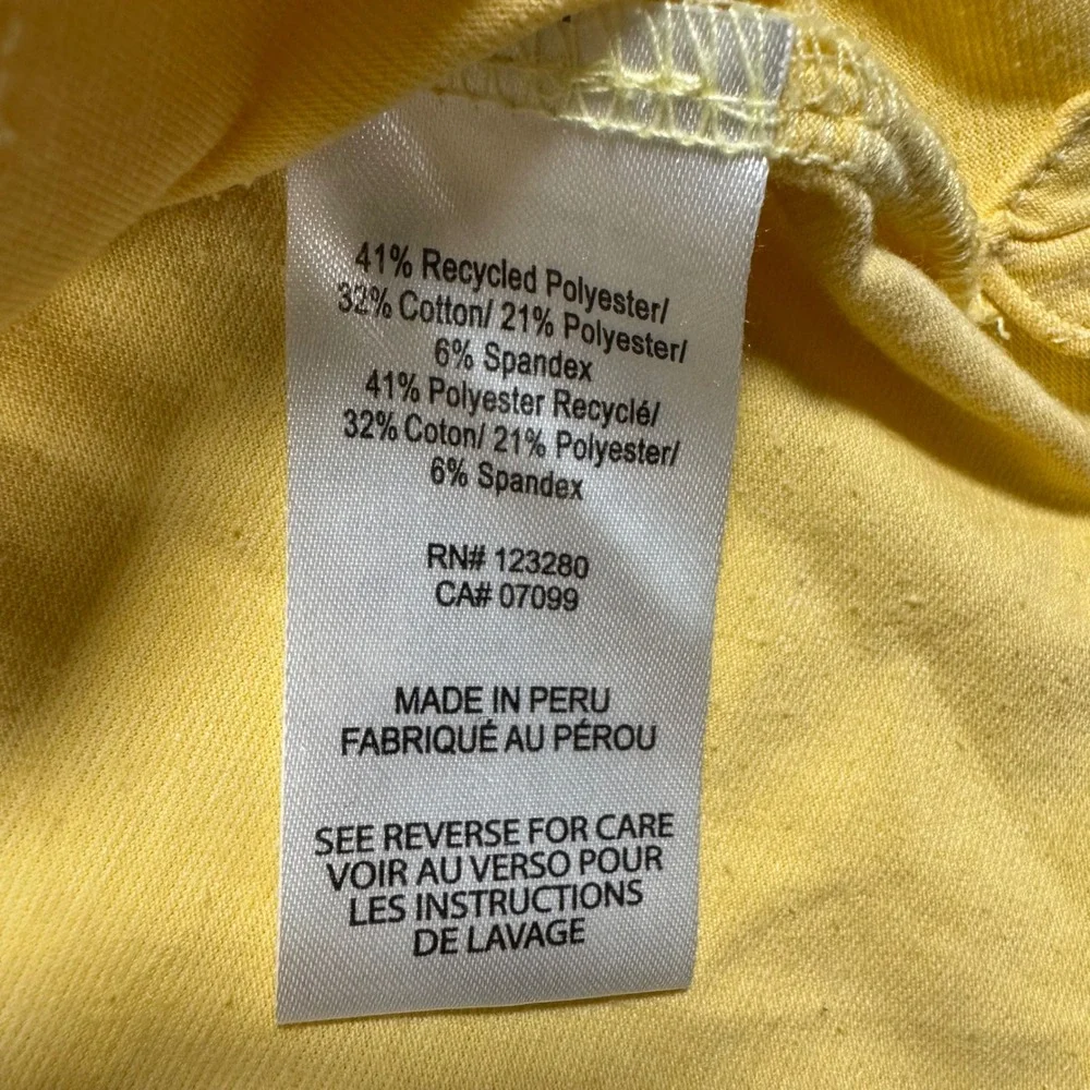 TravisMathew Polo Shirt Mens Large‎ Yellow Striped Golf Performance 0998